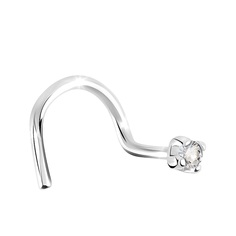 Пирсинг из серебра VALTERA 117249 фианит