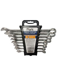 Ключи комбинированные Park, 8 - 19 мм, хромованадиевая сталь, набор 8 шт Parker