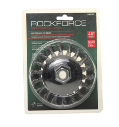 Кордщетка Для Ушм Дисковая Получаша 115мм Витая Сталь В Блистере ROCK FORCE арт. RFBWD145 Rockforce