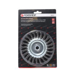 Кордщетка для УШМ дисковая 150мм витая сталь в блистере Rockforce