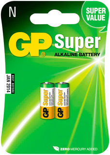 Батарея GP Super Alkaline 910A LR1 N (2шт/блистер), 897478