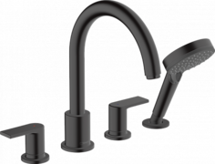 Смеситель на борт ванны Hansgrohe Vernis Shape 71459670 Черный матовый