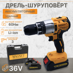 Аккумуляторная дрель-шуруповерт Magnet 36V в кейсе
