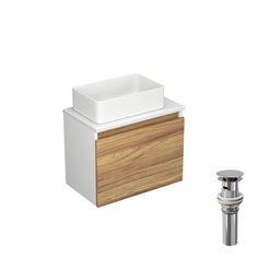 Тумба с раковиной (Тумба Bau, раковина BAU Mini 38х24, выпуск клик клак, хром) Bauedge