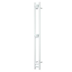 Полотенцесушитель электрический Bauedge Stella 10х120, 2 коллектора, 2 крючка, белый
