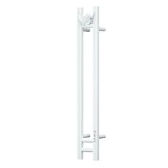 Полотенцесушитель электрический, Bauedge Stella 10х80, 2 коллектора, 1 крючок, белый
