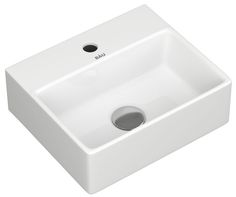 Раковина прямоугольная накладная BAU Cerama Mini 33х28, с отверстием под смеситель, белая Bauedge