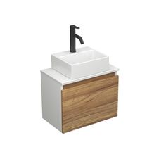 Комплект для ванной,3 предмета(Тумба Bau Blackwood 50+раковина BAU, смеситель Dream Black) Bauedge