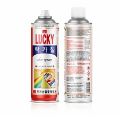 Краска-аэрозоль LUCKY черная матовая, 420мл (40шт/уп) Lc-388