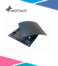 Вентиляционная решетка на магнитах, (РД140), темно-серая, декоративная панель. Magtrade