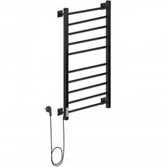 Полотенцесушитель электрический Ника Step-3 100/50 черный подключение слева Nika