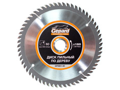 Диск пильный 160х20/16 мм 60 зуб. по дереву GEPARD 0901-60 Gepard.