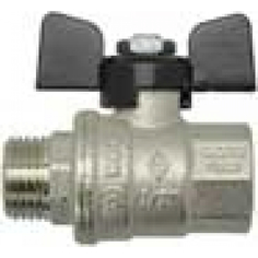 Кран шаровый BUGATTI 1/2 гайка/штуцер бабочка усиленный