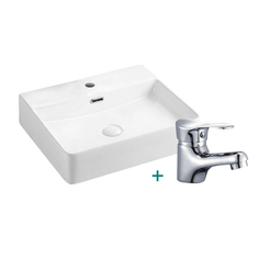 Раковина накладная со смесителем Azario+Potato комплект 2в1