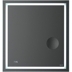 Зеркало AmPm Gem M91AMOX0653WG 65см, с контурной LED-подсветкой, втроенные часы и линза Am.Pm