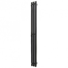 Полотенцесушитель ГРОТА CORSA 130/1200 RAL9005 черный матовый с крючками Grota