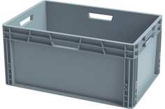 Sembol Plastik Ящик п/э 600x400x280 сплошной, усиленное дно, цв. серый 24287