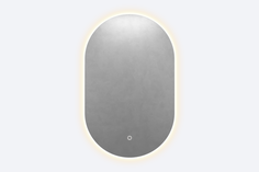 Зеркало настенное для ванной GENGLASS GGL-01-S-3000-2 с тёплой подсветкой LED, овальное