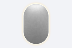 Зеркало настенное для ванной GENGLASS GGL-01-S-3000-1 с тёплой подсветкой, овальное