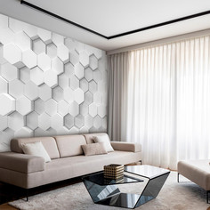 Фотообои флизелиновые встык VEROL "Шестиугольники 3D" 8.1 м2, 300х270 см, 84-ФФО-04777