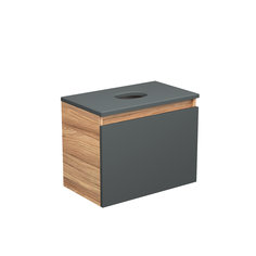 Тумба подвесная под раковину Bau Dream Blackwood 50, 1 ящик графит Bauedge