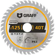 GRAFF Пильный диск по дереву для УШМ 125x1,2/2x22,23/20/16x40Т 21112540 No Brand
