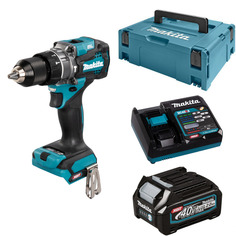 Дрель-шуруповерт ударная аккумуляторная Makita 140Нм 40В XGT Li-Ion 1x2Ач HP001GA101