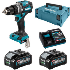 Дрель-шуруповерт ударная аккумуляторная Makita 140Нм 40В XGT Li-Ion 2x4Ач HP001GM201