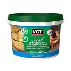 Лак пропиточный с антисептиком для дерева и камня VGT, акриловый, 9 кг, красное дерево