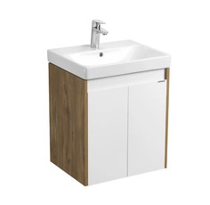 Тумба под раковину в ванную 2 створки Aquaton Сканди Doors 55 1A278801SD010 (без раковины)
