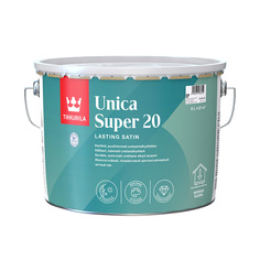 Лак уретано-алкидный Tikkurila Unica Super Strong 20, полуматовый, база EP, бесцв., 9 л