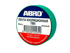 ABRO Изолента 19мм x 20м зеленая (ABRO)