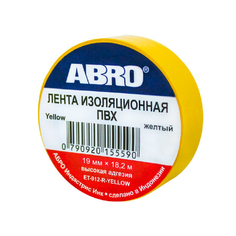 ABRO Изолента 19мм x 20м желтая (ABRO)