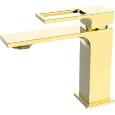 BelBagno LUCE Смеситель для раковины с донным клапаном, золото LUC-LVM-ORO