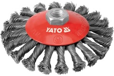 YATO YT-4764 Щетка для шлифмашины плоская, 125 мм, стальная, крученая 1шт