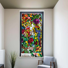 Матовая самоклеящаяся пленка на окно "Мозаика" 75х152 см защитная декоративная пленка Verol