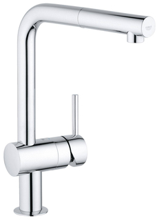 Смеситель для кухни Minta с выдвижным L-изливом, хром (32168000) Grohe