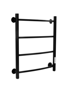 Полотенцесушитель В4 Р60*50 (СНШ, Черный RAL 9005 (мат), 4 вставки, Под скрытый монтаж, С Ariano