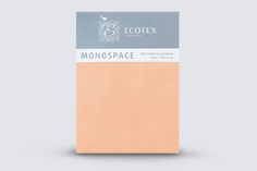 Простыня натяжная на резинке 200х200х23 Ecotex Моноспейс, сатин, персиковый