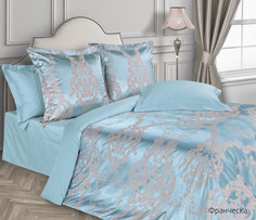 Комплект постельного белья 2 спальный с евро Ecotex Эстетика Франческа сатин-жаккард