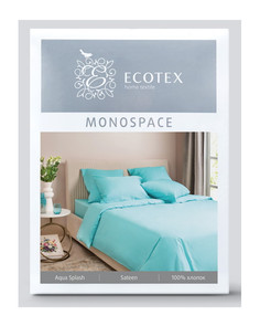 Комплект постельного белья Ecotex Моноспейс Семейный бирюзовый