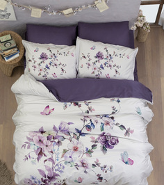 Комплект постельного белья First Choice MARTINA PURPLE, хлопковый сатин, евро