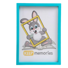 Фоторамка пластик L-3 21х30 см бирюзовый (пластиковый экран) Keep Memories