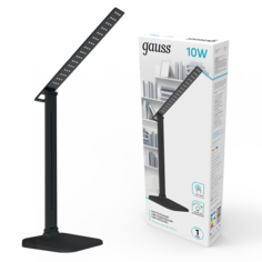 Светильник настольный Gauss LED GTL201-10W-580lm-4000K-170-265V диммируемый чёрный