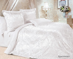 Комплект постельного белья евро Ecotex Эстетика Бриллиант сатин-жаккард
