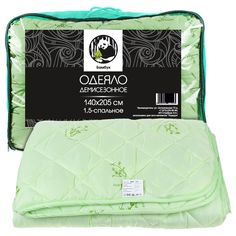 Одеяло 1.5-сп, 140х205 см, Бамбук, 250 г/м2, всесезон, чех 100% хл, кант No Brand