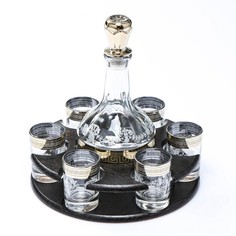 Мини-бар "Барроко" барная стойка, графин, 6 стопок No Brand