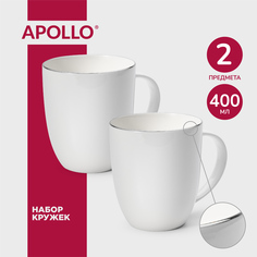 Набор кружек фарфоровых для чая и кофе APOLLO Cintargo 400 мл 2 предмета