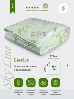 Одеяло "Sky line Бамбук", всесезонное, 2-х спальный, 172х205см Selena