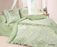 Комплект постельного белья 2 спальный с евро Ecotex Эстетика Оливия сатин-жаккард
